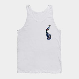 Stained Glass Peacock single in corner Tank Top